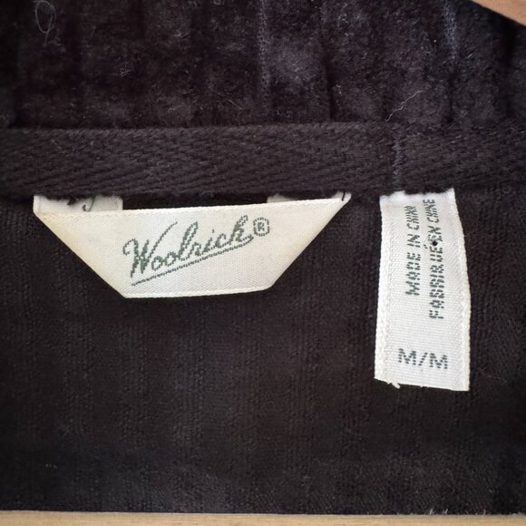 Woolrich Kinsdale Size Med Lightweight Black Wide Corduroy Ribbed Cotton Jacket - Picture 5 of 16